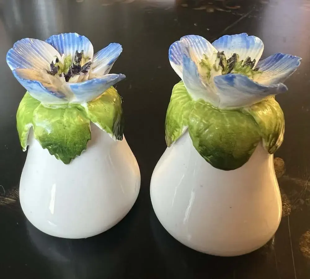 Vintage Jon Anton Staffordshire Bone China Salt Pepper Shakers Floral England